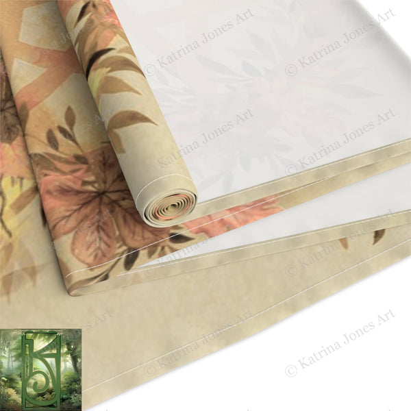 Fall Mabon Samhain Table Runner Witch Wicca Pentacle Altar Display Cloth Decoration Home Decor