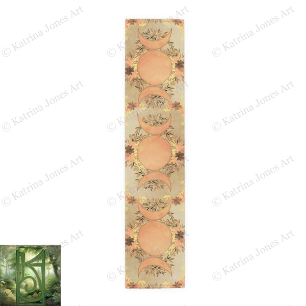 Fall Mabon Samhain Table Runner Witch Wicca Pagan Triple Moon Altar Display Decoration Home Decor
