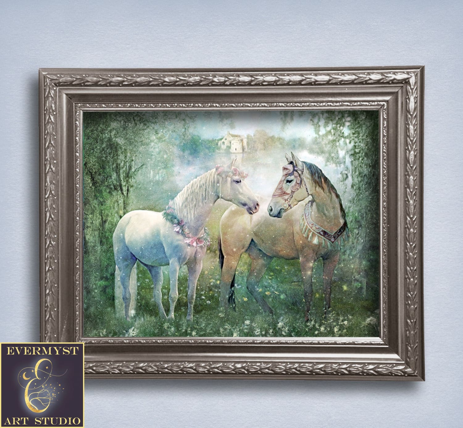 Fantasy Horse Art Print - Fairy Tale Nursery Painting