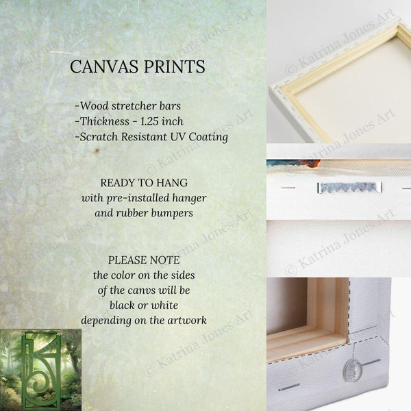 a picture of canvas prints with instructions for how to use them