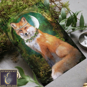 Fox Greeting Card Fine Art Blank 5 X 7 Fantasy Animal Totem