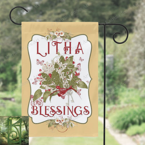 Garden Flag - Litha Blessing Witch Decor Pagan Holiday Summer
