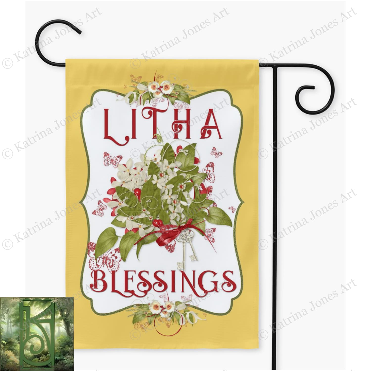 Garden Flag - Litha Blessing Witch Decor Pagan Holiday Summer Single / 12X18 Inch