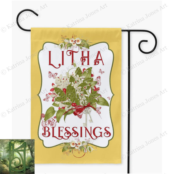 Garden Flag - Litha Blessing Witch Decor Pagan Holiday Summer Single / 12X18 Inch