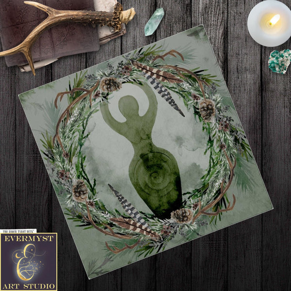 Goddess Altar Cloth - Nature Inspired Wicca And Pagan Decor Square