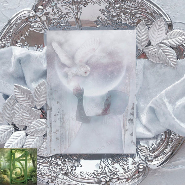 Goddess Arianrhod Greeting Card Celctic Gaelic Mythic Fantasy Blank Notecard