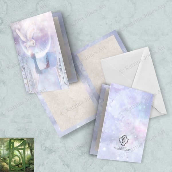 Goddess Arianrhod Greeting Card Celctic Gaelic Mythic Fantasy Blank Notecard