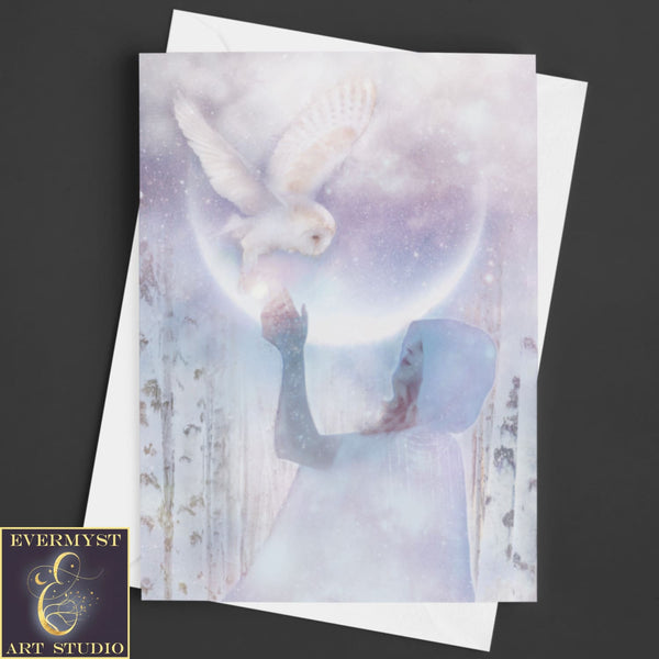 Goddess Arianrhod Greeting Card Celctic Gaelic Mythic Fantasy Blank Notecard