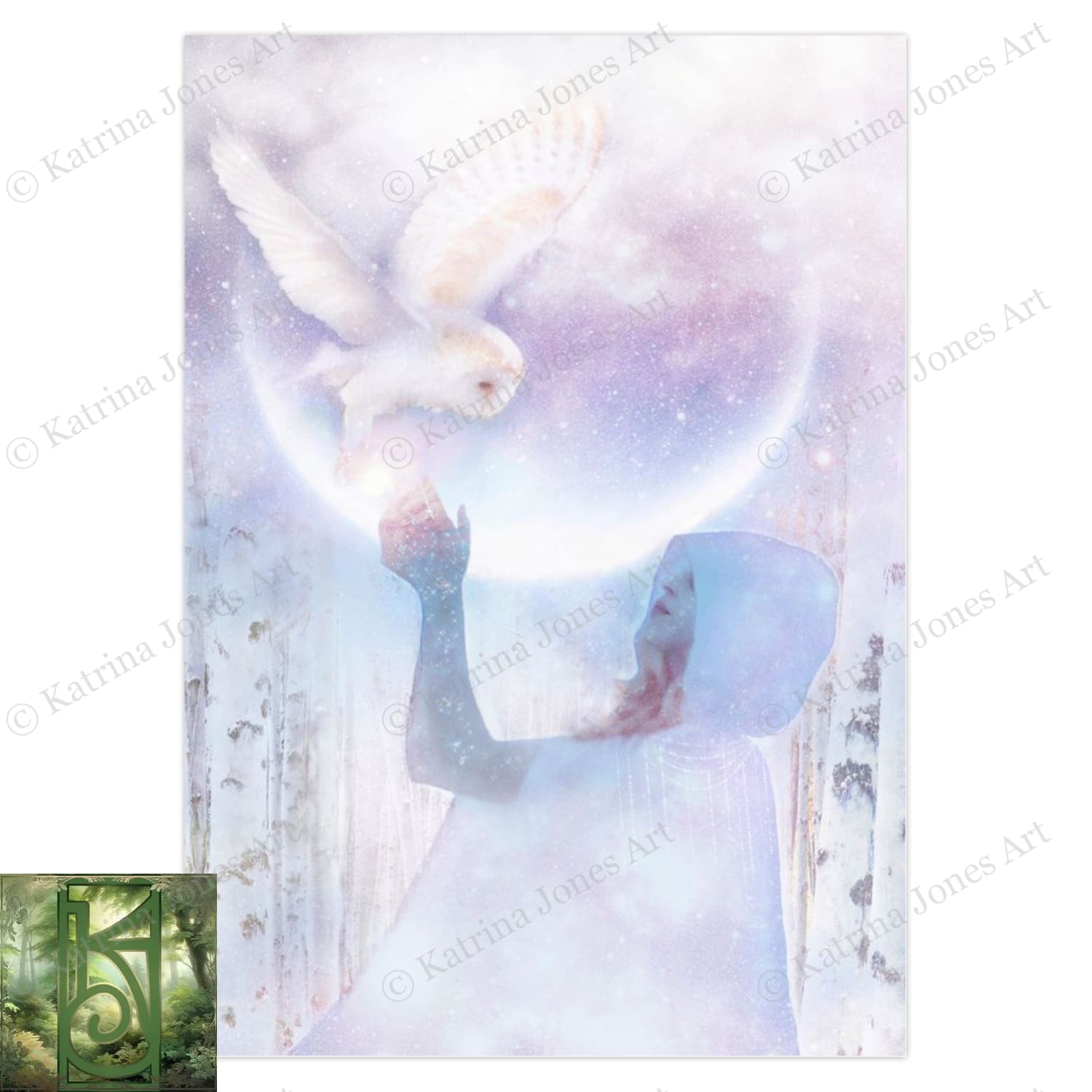 Goddess Arianrhod Greeting Card Celctic Gaelic Mythic Fantasy Blank Notecard 1