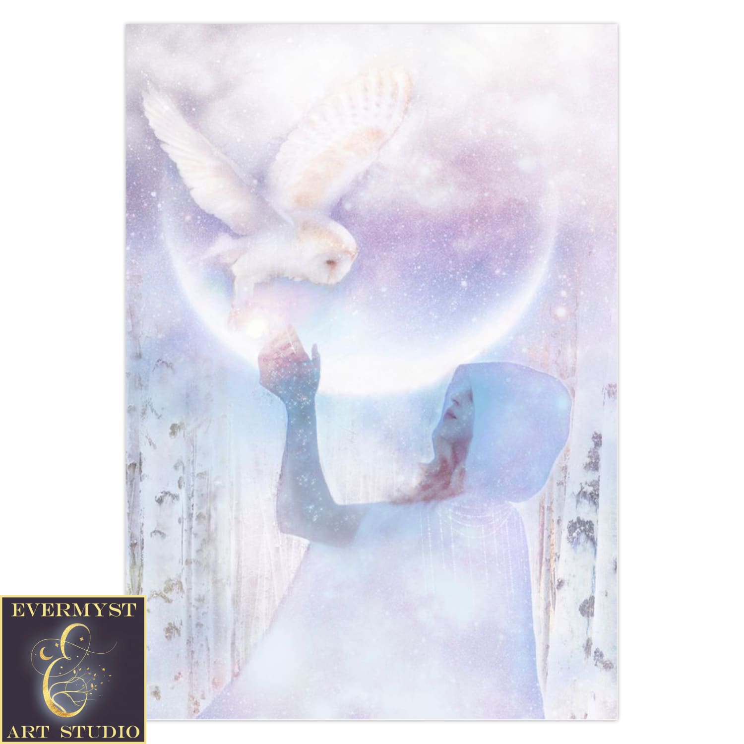 Goddess Arianrhod Greeting Card Celctic Gaelic Mythic Fantasy Blank Notecard 1