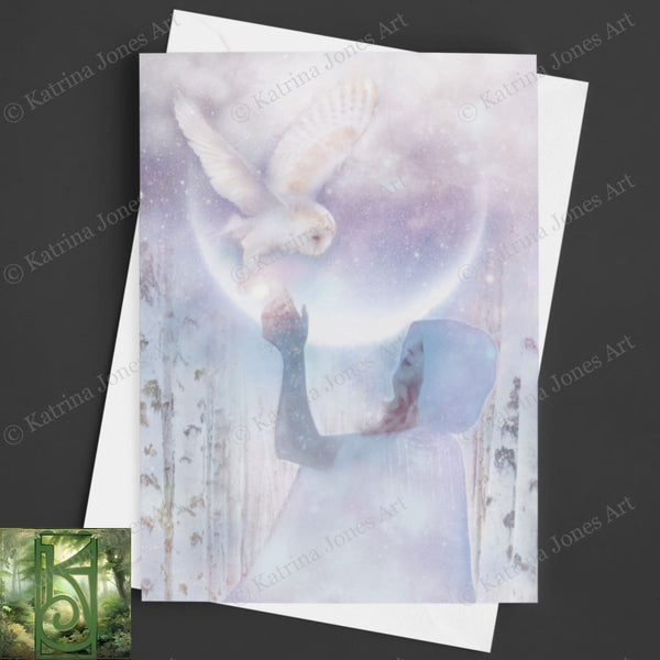 Goddess Arianrhod Greeting Card Celctic Gaelic Mythic Fantasy Blank Notecard