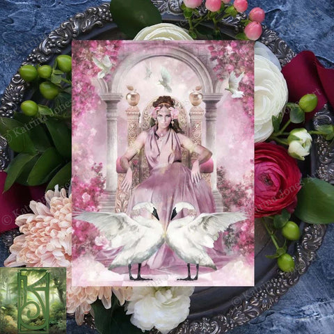 Goddess Card Note Cards Aphrodite Romantic Fantasy Stationary Greeting Art