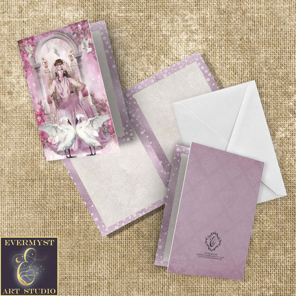 Goddess Card Note Cards Aphrodite Romantic Fantasy Stationary Greeting Art