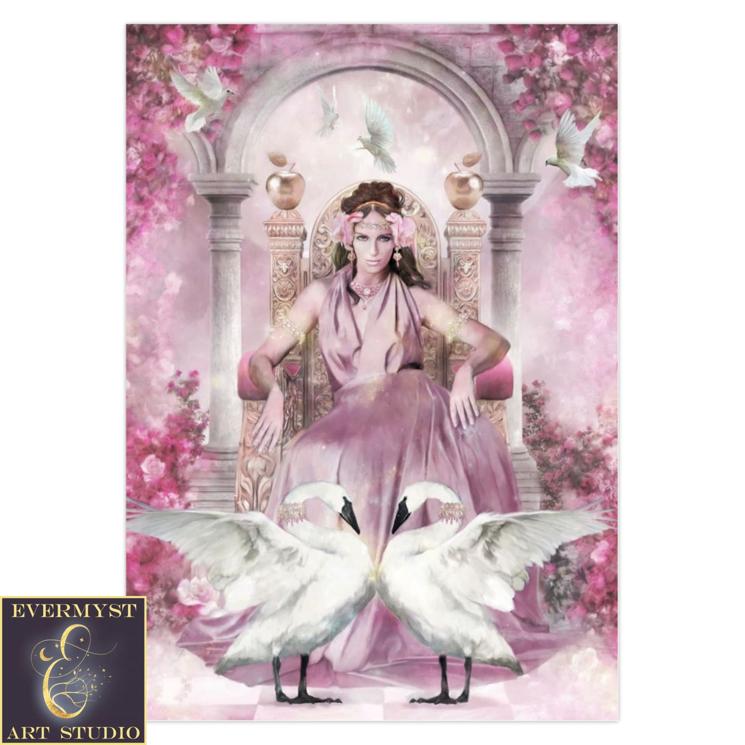 Goddess Card Note Cards Aphrodite Romantic Fantasy Stationary Greeting Art 1