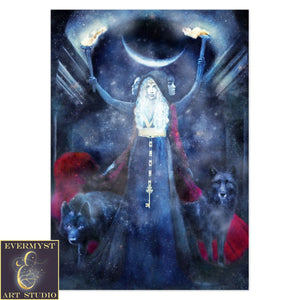 Goddess Hecate Greeting Card Witch Magic Artistic Blank Notecard 1