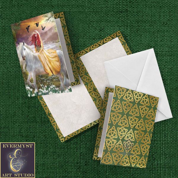 Goddess Rhiannon Greeting Card Celtic Gaelic Mythic Fantasy Blank Notecard