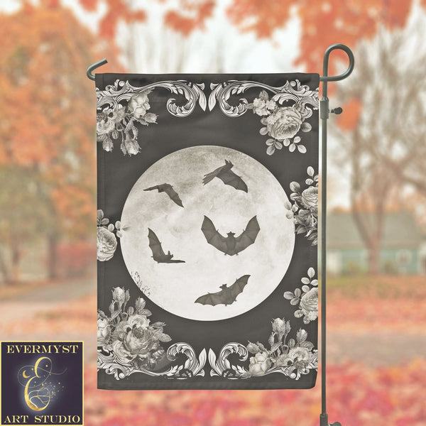 Gothic Bat Garden Flag - Halloween Decor