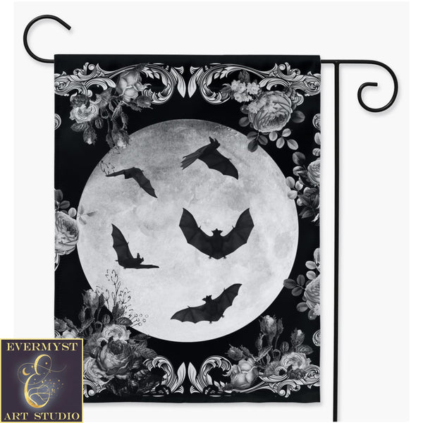 Gothic Bat Garden Flag - Halloween Decor Single / 24.5X32.125 Inch