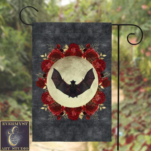 Gothic Bat Garden Flag - Witchy Goth Decor