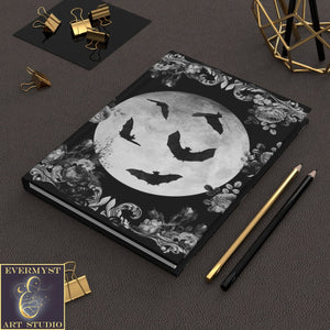 Gothic Bats Hardcover Journal - Halloween Witchy Vintage Style Blank Book