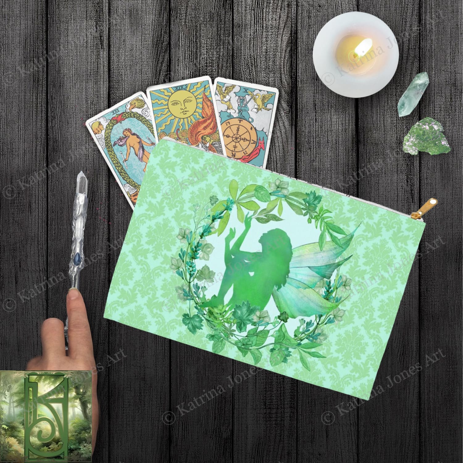 Butterfly Faerie Accessory Pouches Vintage Design Fae Faith Altar Fairy Magic Gift Decor Zippered