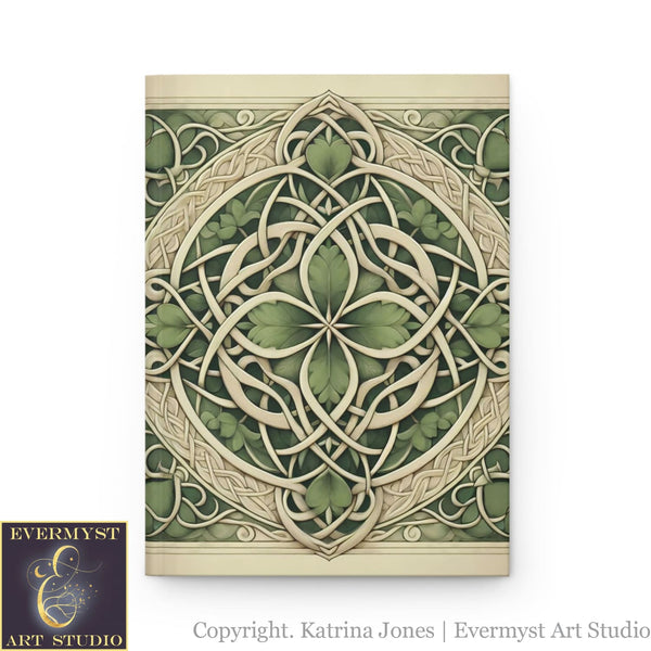 Green Leaves Mandala Journal Note Book Hardcover Ruled Writing Blank Witch Wicca Paper Products