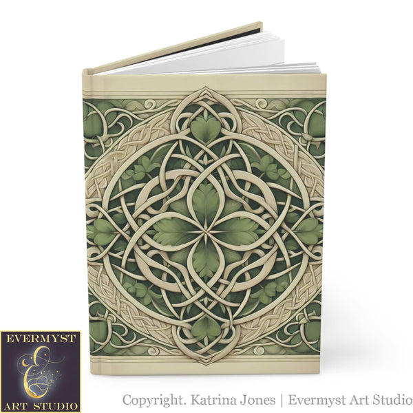 Green Leaves Mandala Journal Note Book Hardcover Ruled Writing Blank Witch Wicca Paper Products