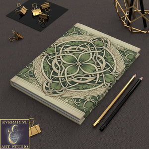 Green Leaves Mandala Journal Note Book Hardcover Ruled Writing Blank Witch Wicca Paper Products