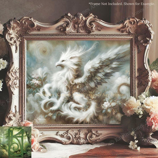 a painting of an eagle in a frame