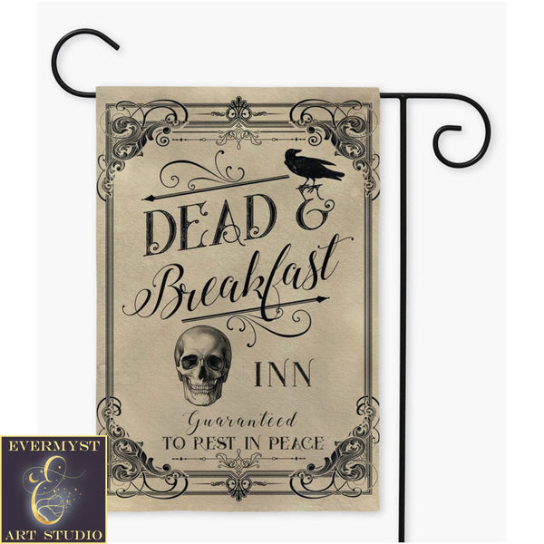 Halloween Flag Decor - Dead And Breakfast Inn Double / 12X18 Inch