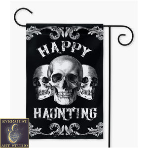 Halloween Flag Decor Happy Haunting Single / 12X18 Inch