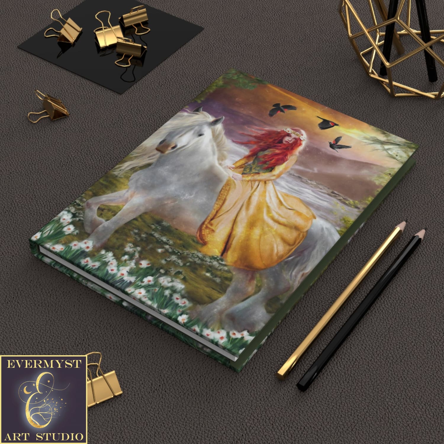 Hardcover Journal Celtic Goddess Rhiannon Blank Book