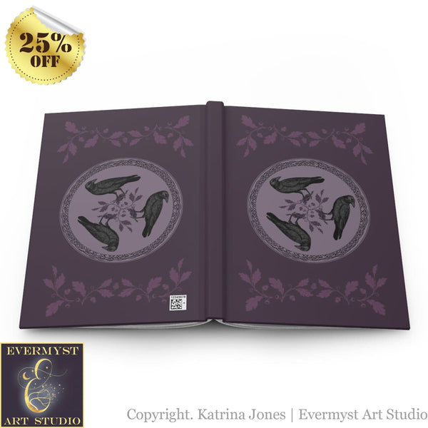 Hardcover Journal Celtic Raven Crow Bird Blank Book