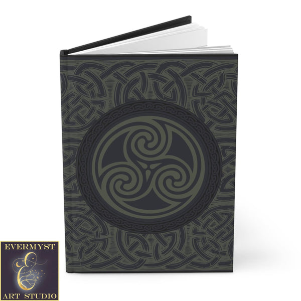 Hardcover Journal Dark Celtic Triskelle Blank Book