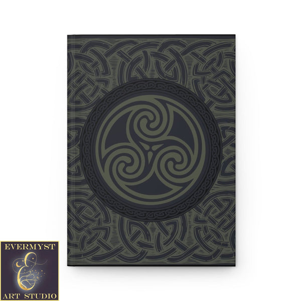 Hardcover Journal Dark Celtic Triskelle Blank Book