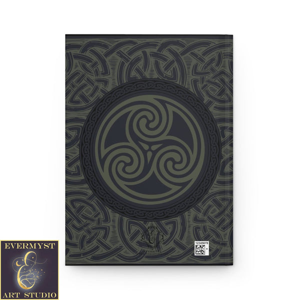 Hardcover Journal Dark Celtic Triskelle Blank Book