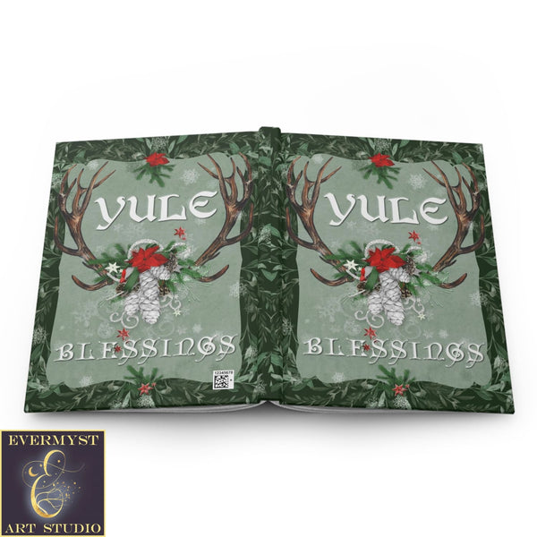 Hardcover Journal Festive Yule Winter Solstice Blank Book