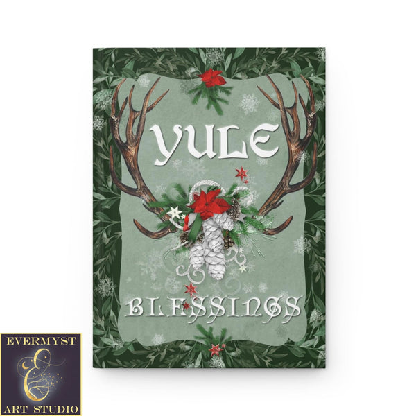 Hardcover Journal Festive Yule Winter Solstice Blank Book