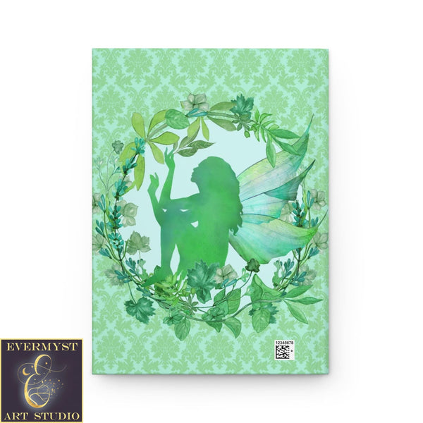 Hardcover Journal Green Fairy Whimsical Faerie Blank Book