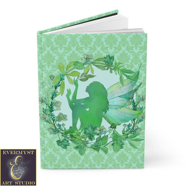 Hardcover Journal Green Fairy Whimsical Faerie Blank Book