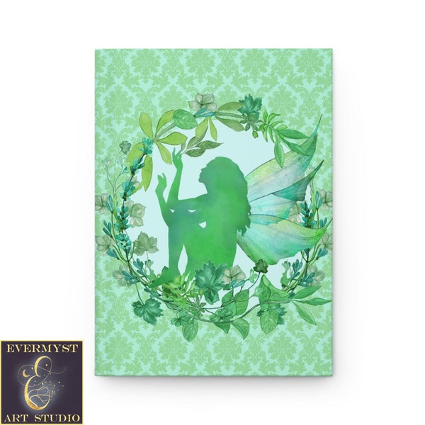 Hardcover Journal Green Fairy Whimsical Faerie Blank Book