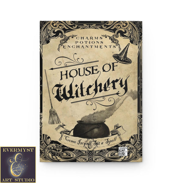 Hardcover Journal House Of Witchery Vintage Witch Blank Book