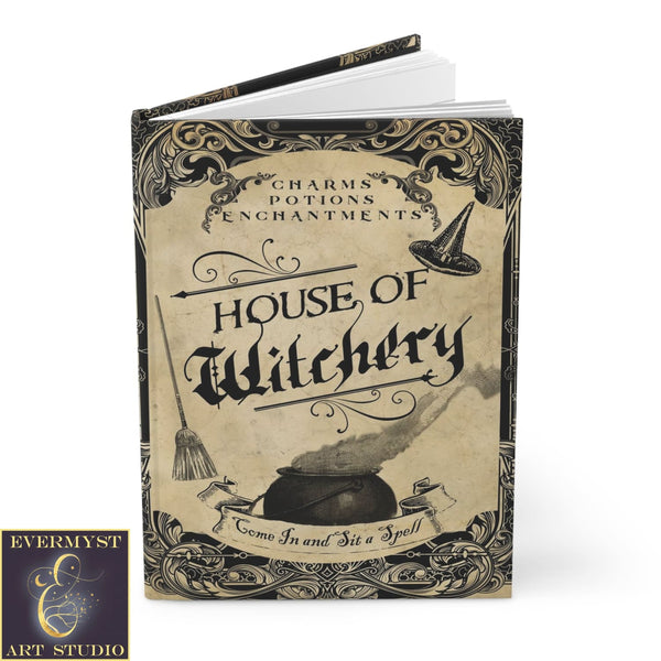 Hardcover Journal House Of Witchery Vintage Witch Blank Book