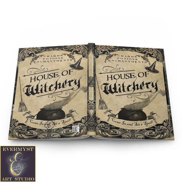 Hardcover Journal House Of Witchery Vintage Witch Blank Book