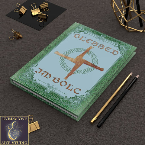 Hardcover Journal - Imbolc Celtic Spring Witch Brigid Cross Blank Book