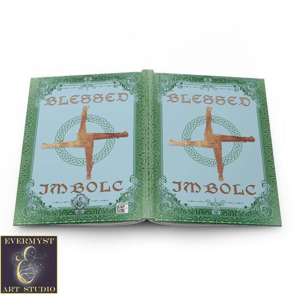 Hardcover Journal - Imbolc Celtic Spring Witch Brigid Cross Blank Book