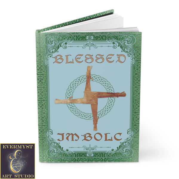 Hardcover Journal - Imbolc Celtic Spring Witch Brigid Cross Blank Book