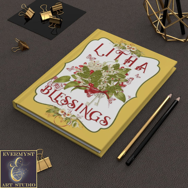 Hardcover Journal Litha Blessing Witch Wicca Pagan Blank Book