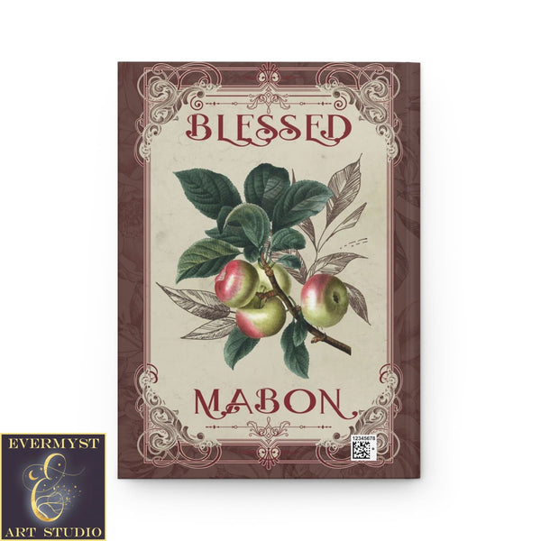 Hardcover Journal Mabon Apples Pagan Wicca Fall Autumn Blank Book