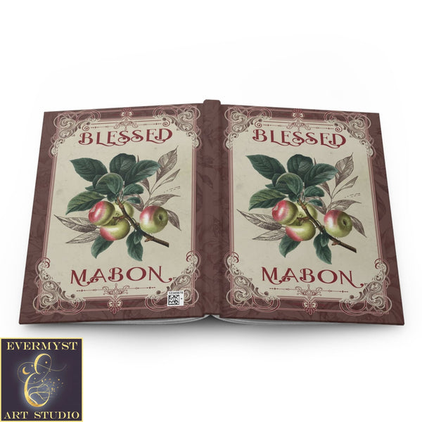 Hardcover Journal Mabon Apples Pagan Wicca Fall Autumn Blank Book